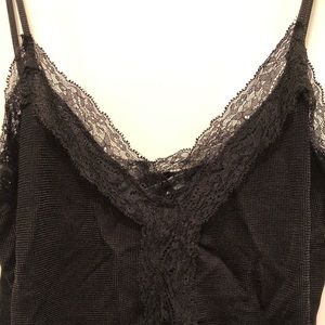 Zara Tops - NWT 2 for $12 Black camisole with lace Zara Tops - NWT 2 for $12 Black camisole with lace